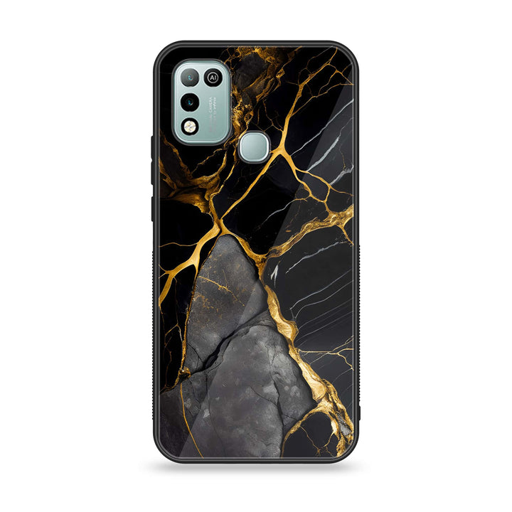 Infinix Hot 11 Play  / Hot 10 Play   - Liquid Marble Design 6 - Premium Metal Printed soft Bumper Shock Proof Case CS-13452 CS-35261