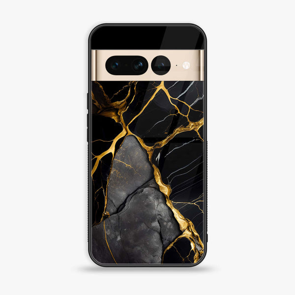 Google Pixel 7 Pro - Liquid Marble  Design - Premium Printed Glass soft Bumper shock Proof Case CS-24697