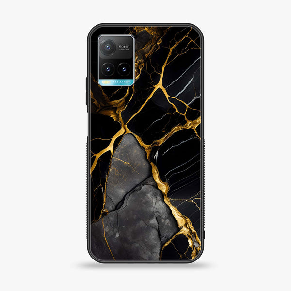 Vivo Y33s - Liquid Marble Design 6- Premium Printed Glass soft Bumper shock Proof Case CS-12719