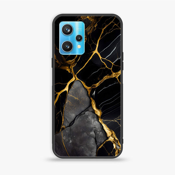 Realme 9 Pro - Liquid Marble Design 6 - Premium Printed Glass soft Bumper shock Proof Case CS-16935