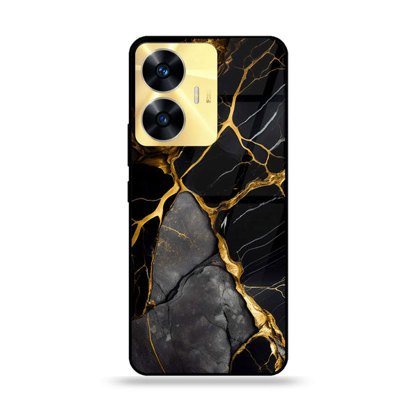 Realme C55 - Liquid Marble Design 6 - Premium Printed Glass soft Bumper shock Proof Case CS-19284