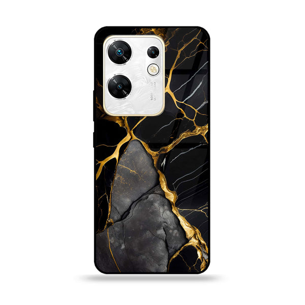 Infinix Zero 30 4G - Liquid Marble Design 6 - Premium Printed Glass soft Bumper shock Proof Case CS-23185 CS-24045