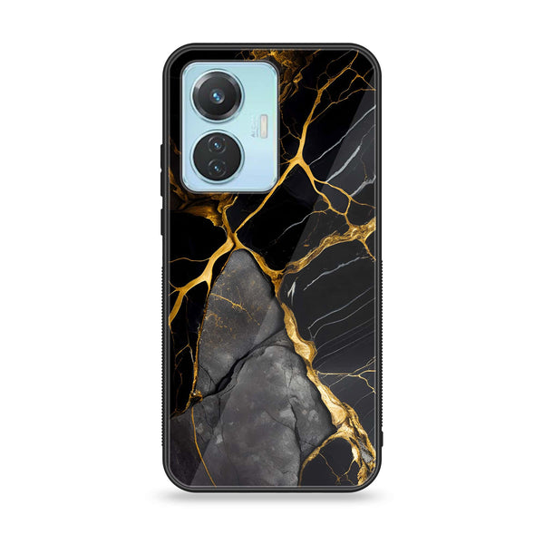 Vivo Y55 4G Liquid Marble Design 6   Premium Printed Glass soft Bumper shock Proof Case  CS-36419