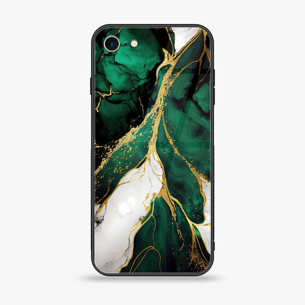 iPhone 7 / 8 - Liquid Marble Design 7 - Premium Printed Glass soft Bumper shock Proof Case CS-21728