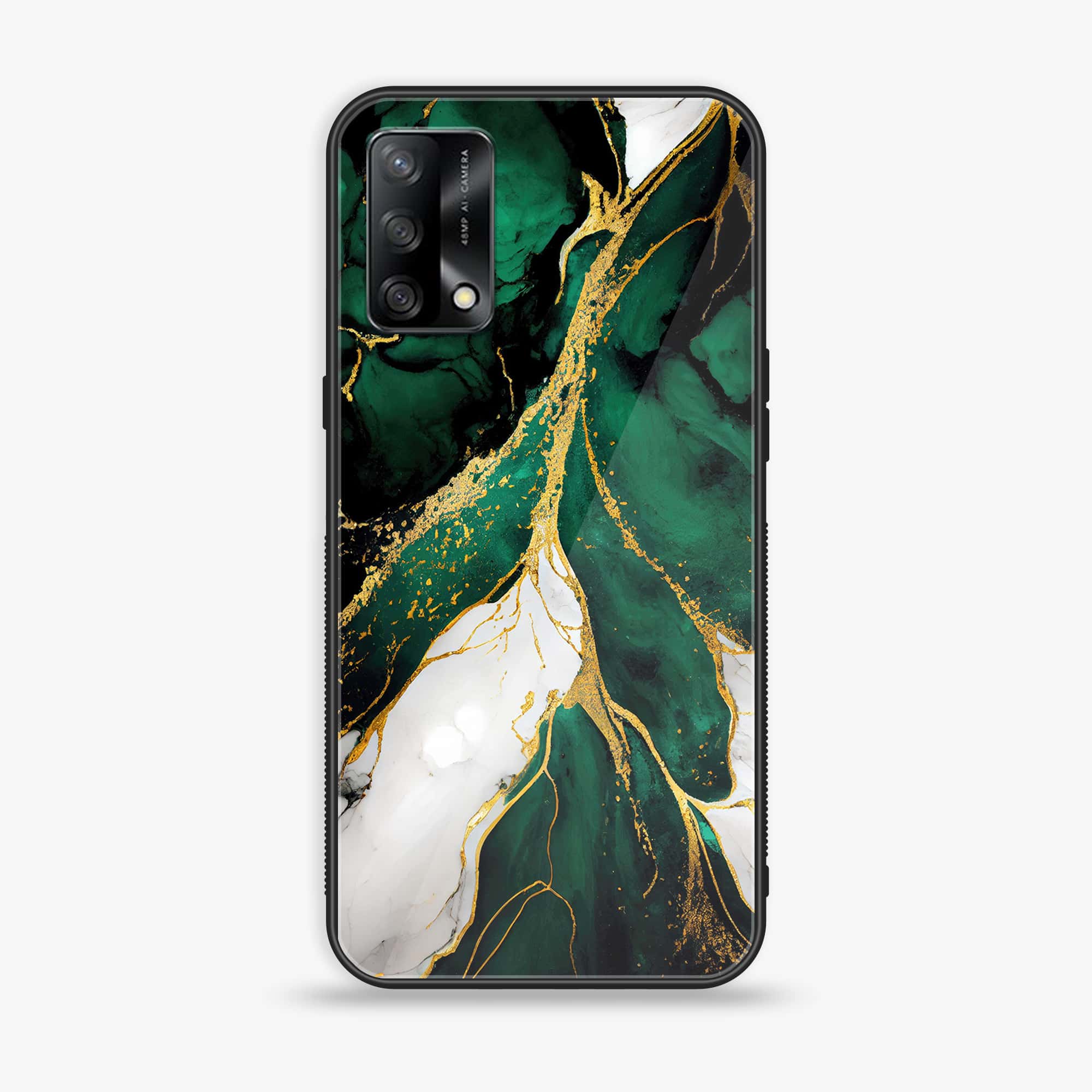 Oppo F19s - Liquid Marble Series - Premium Metal Printed soft Bumper shock Proof Case