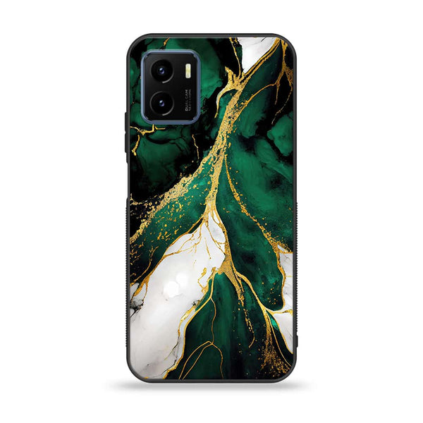 Vivo Y15s Liquid Marble Design 7 Premium Printed Glass soft Bumper shock Proof Case CS-18644