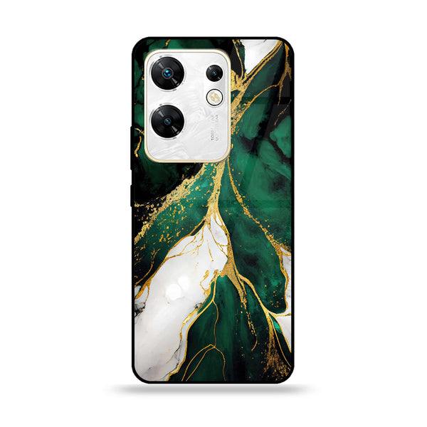 Infinix Zero 30 4G - Liquid Marble Design 7 - Premium Printed Glass soft Bumper shock Proof Case  CS-25381