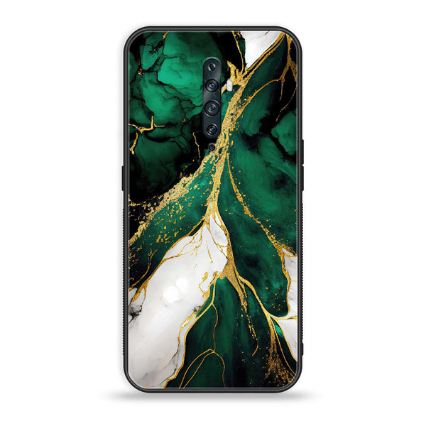 OPPO Reno 2f/ 2Z - Liquid Marble Design 7 - Premium Printed Glass soft Bumper shock Proof Case CS-14634