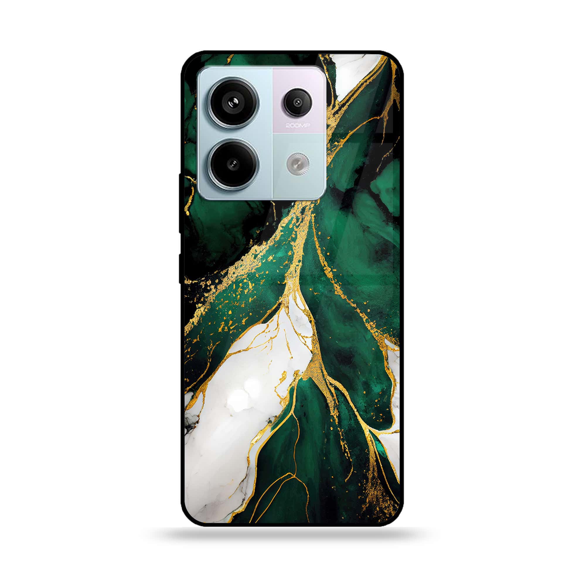 Redmi Note 13 - Liquid Marble Series - Premium Metal Printed soft Bumper shock Proof Case