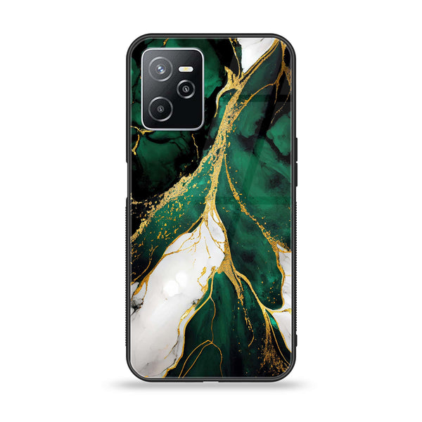 Realme C35/ Narzo 50A Prime - Liquid Marble Design 7 - Premium Printed Glass soft Bumper shock Proof Case CS-15596