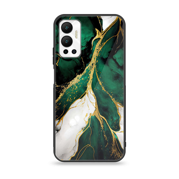 Infinix Hot 12 - Liquid Marble Design 7 - Premium Printed Glass soft Bumper shock Proof Case CS-20638