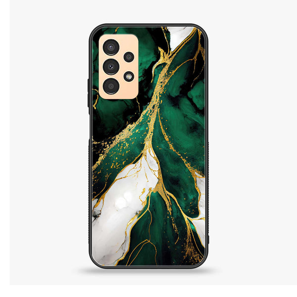 Samsung Galaxy A13 - Liquid Marble Series  Design 3 - Premium Printed Glass soft Bumper shock Proof Case  CS-19110