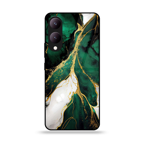 Vivo Y17S - Liquid Marble Design 7 - Premium Printed Glass soft Bumper shock Proof Case CS-25075