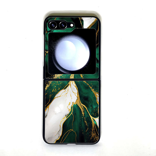 Galaxy Z Flip 5 - Liquid Marble - Design 7 - Premium Metal Printed soft Bumper shock Proof Case