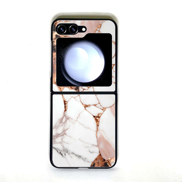 Galaxy Z Flip 5 - Liquid Marble - Design 5 - Premium Metal Printed soft Bumper shock Proof Case