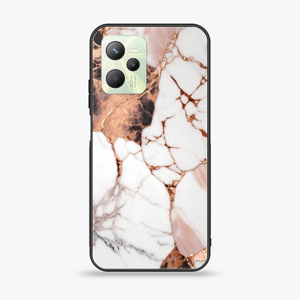 Realme C35 - Liquid Marble Design 5 - Premium Printed Glass soft Bumper shock Proof Case CS-14727