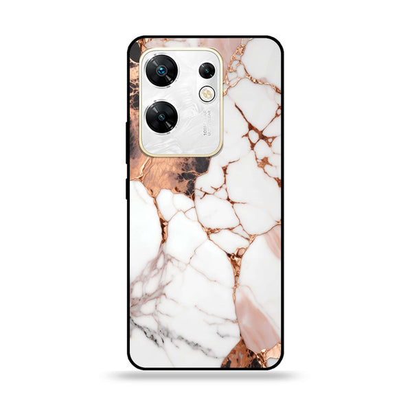 Infinix Zero 30 4G - Liquid Marble Design 5 - Premium Printed Glass soft Bumper shock Proof Case CS-7304