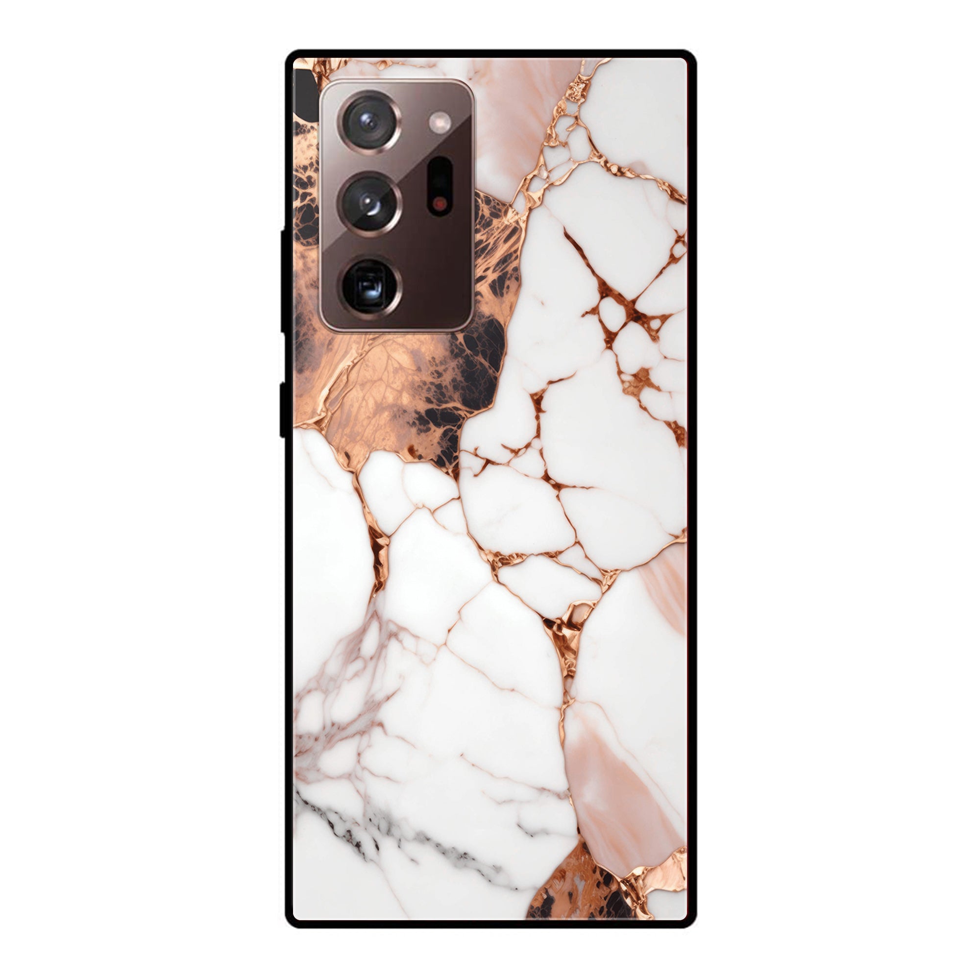 Galaxy Note 20 Ultra - Liquid Marble Series - Premium Printed Glass soft Bumper shock Proof Case