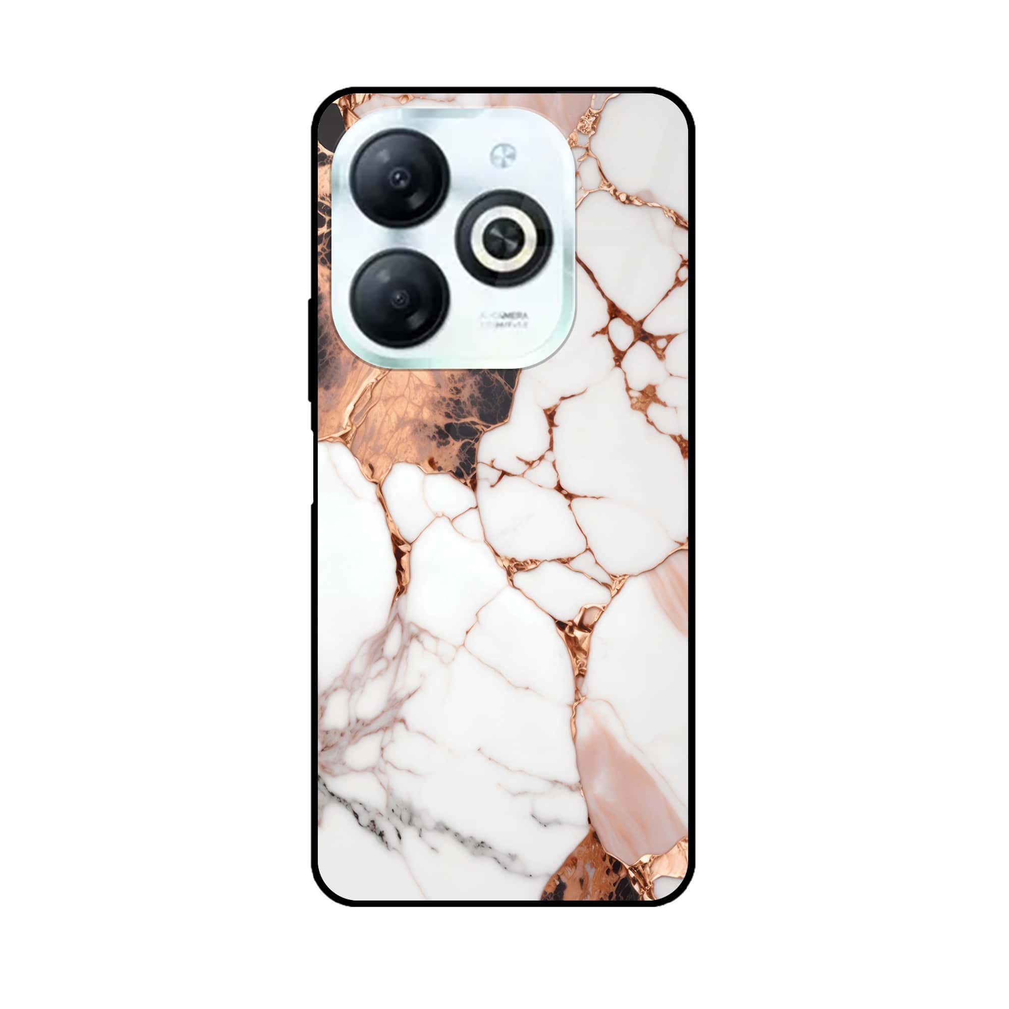 Tecno Spark 20 - Liquid Marble Series - Premium Printed Glass soft Bumper shock Proof Case