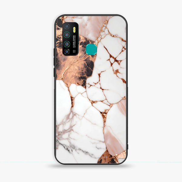 Infinix Hot 9 - Liquid Marble Design 5- Premium Printed Glass soft Bumper shock Proof Case CS-12958