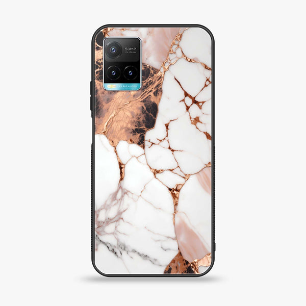 Vivo Y33s - Liquid Marble Design 5 - Premium Printed Glass soft Bumper shock Proof Case CS-16528