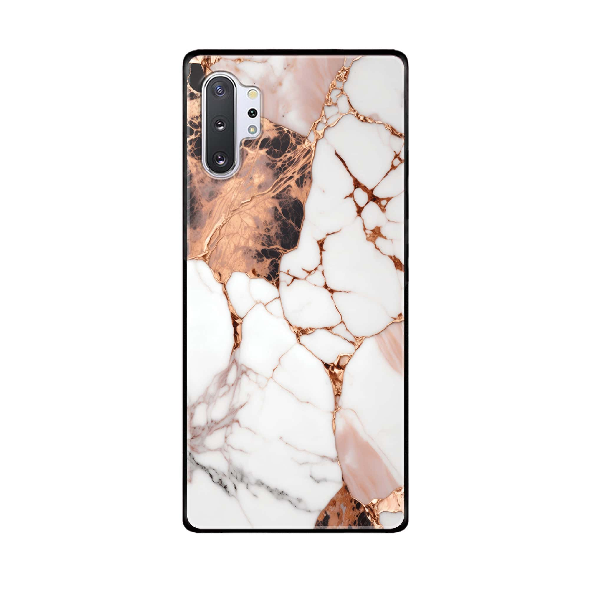 Galaxy Note 10 Pro/Plus - Liquid Marble Series - Premium Printed Glass soft Bumper shock Proof Case