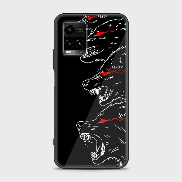 Vivo Y21/Y33s/Y21s/Y21A/Y21T/Y33T - Black Art Design 7- Premium Printed Glass soft Bumper shock Proof Case CS-11522