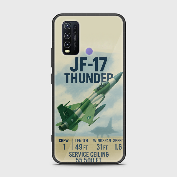 Vivo y30/y50 4g - JF - 17  Thunder Design 2  - Premium Metal Printed soft Bumper shock Proof Case CS-32849