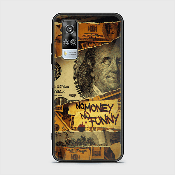 Vivo Y53s 4G Dollar Design  1  Premium Printed Glass soft Bumper shock Proof Case CS-32577