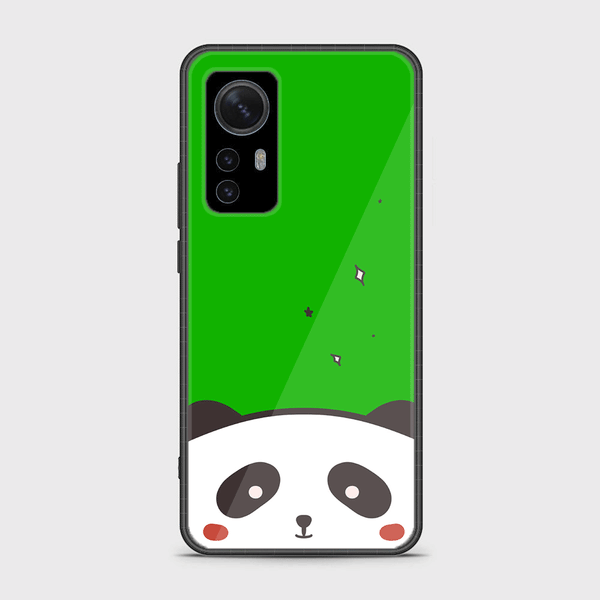 Xiaomi 12 - Panda Design 1 - Premium Printed Glass soft Bumper Shock Proof Case CS-16015