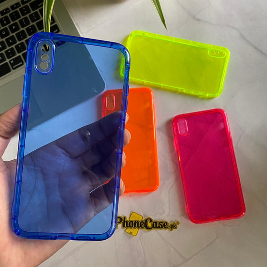 iPhone Neon Shockproof Transparent Soft Case