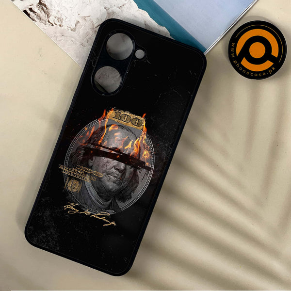 Vivo Y03 / Y18 / Y03T- Dollar Design 10  - Premium Printed Metal soft Bumper shock Proof Case CS-33336