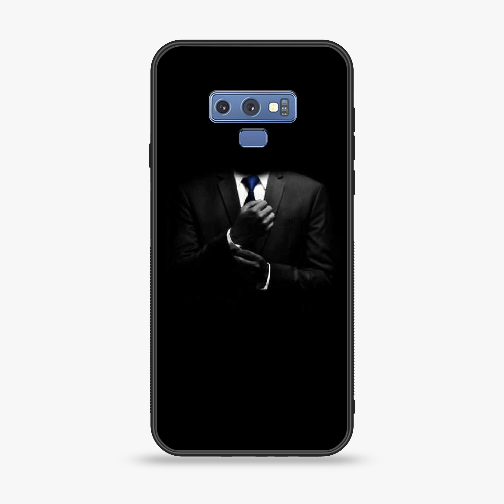 Samsung Galaxy Note 9 - Black Art Series - Premium Printed Glass soft Bumper shock Proof Case