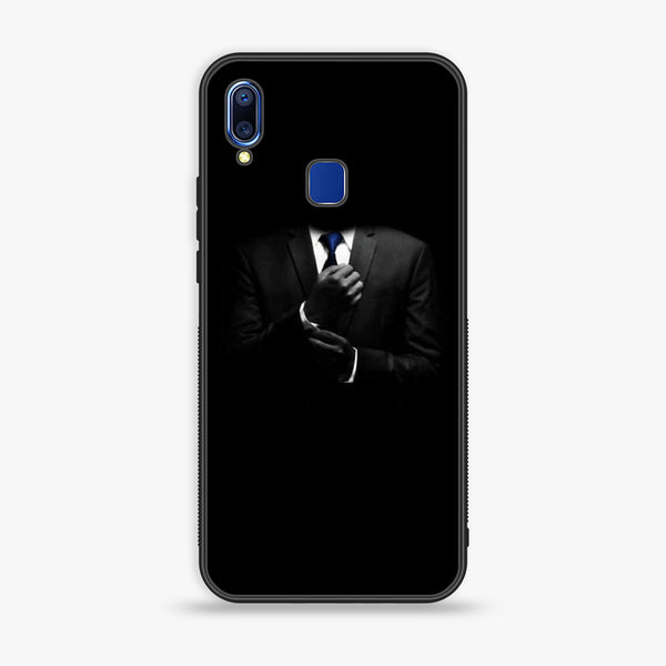 vivo Y95- Black Art Series - Premium Printed Glass soft Bumper shock Proof Case