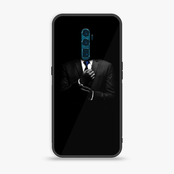 OPPO Reno 10x Zoom Black Art Series Premium Printed Glass soft Bumper shock Proof Case