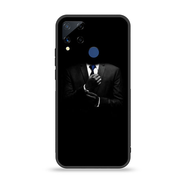 Realme C15  - Black Art Series - Premium Printed Glass soft Bumper shock Proof Case