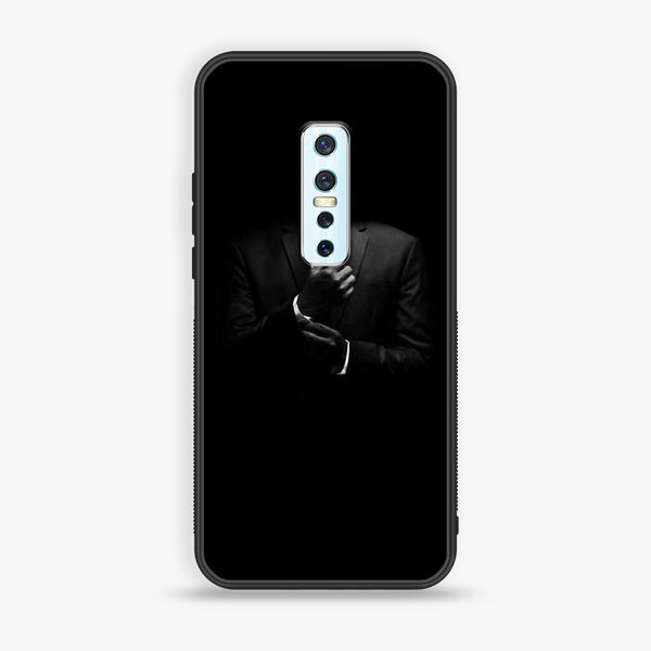 VIVO V17 PRO  - Black Art Series - Premium Printed Glass soft Bumper shock Proof Case