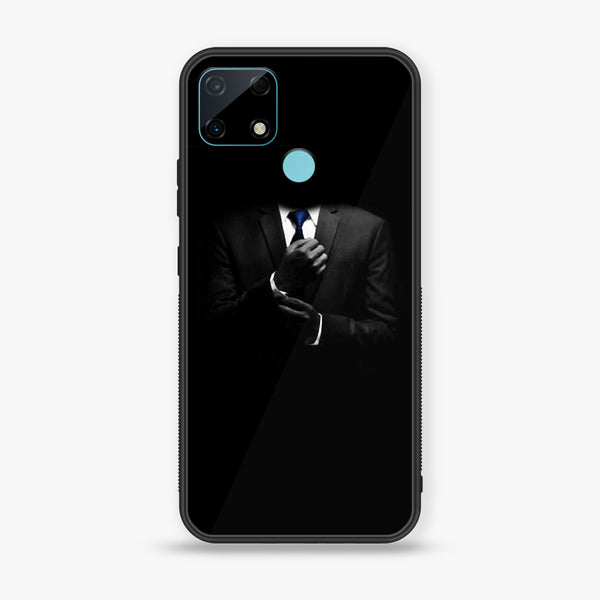 Realme Narzo 30A - Black Art Series - Premium Printed Glass soft Bumper shock Proof Case