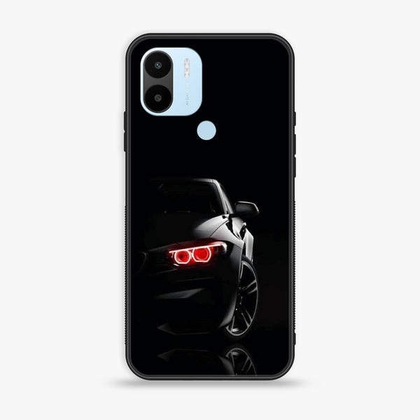 Xiaomi Redmi A1 Plus / Redmi A2 Plus  - Black Art  Design 6 - Premium Printed Glass soft Bumper shock Proof Case  CS-25712