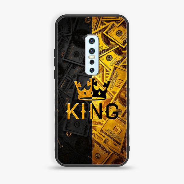 VIVO V17 PRO  - King series V 2.0- Premium Printed Glass soft Bumper shock Proof Case