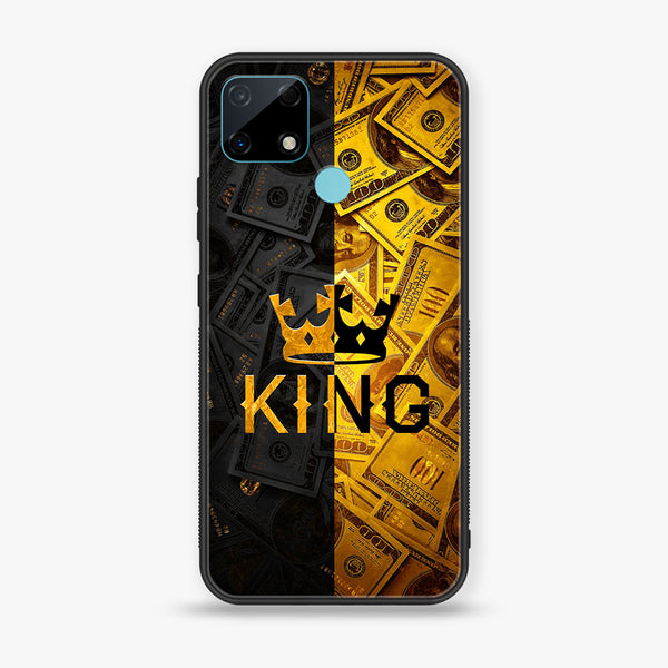 Realme Narzo 30A - King Series V 2.0  Series - Premium Printed Glass soft Bumper shock Proof Case