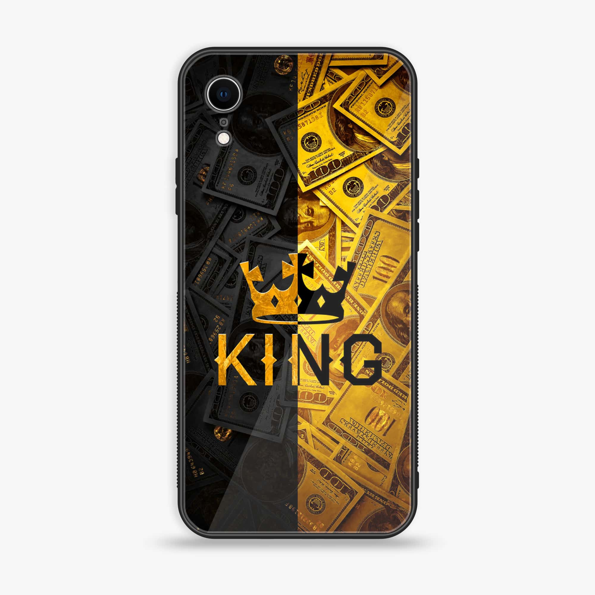 iPhone XR - King Series v2.0 - Premium Printed Glass soft Bumper shock Proof Case