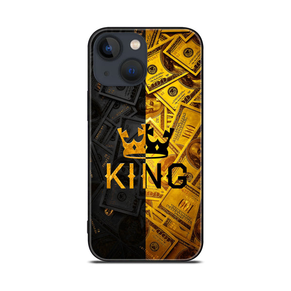 iPhone 13 Mini - KING series  v2.0 - Premium Printed Glass soft Bumper shock Proof Case