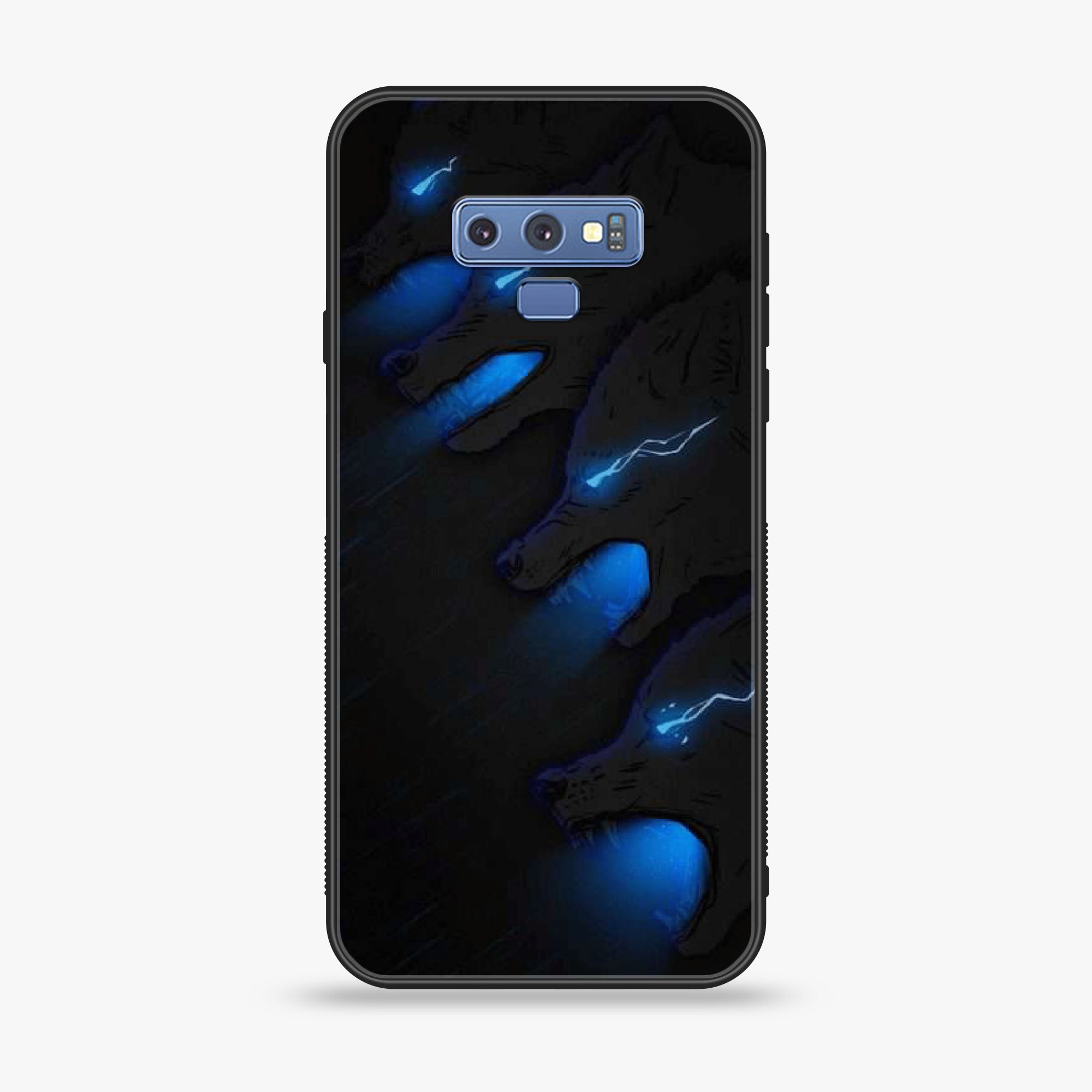 Samsung Galaxy Note 9 - Black Art Series - Premium Printed Glass soft Bumper shock Proof Case