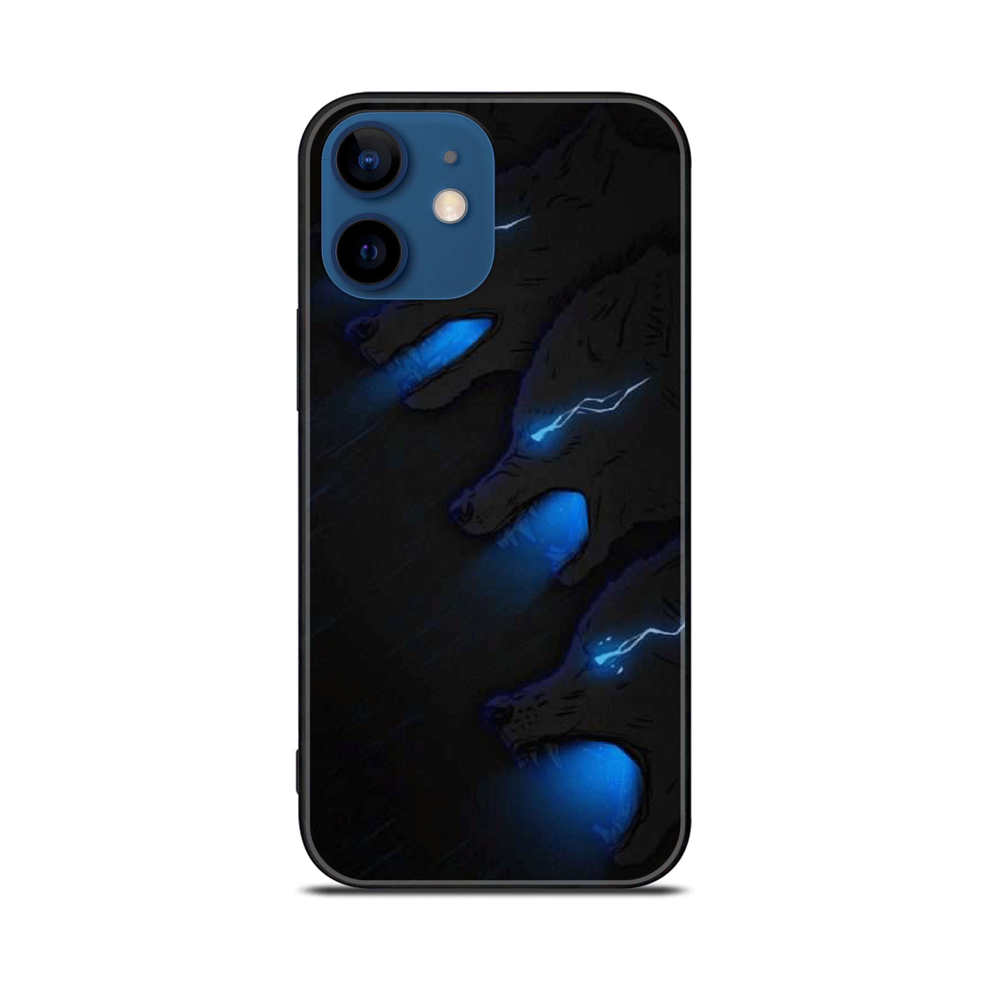 iPhone 11  Black Art Series  Premium Printed Glass soft Bumper shock Proof Case