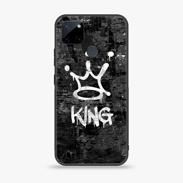 Realme C21Y  -King Series 2.0 - Premium Printed Glass soft Bumper shock Proof Case