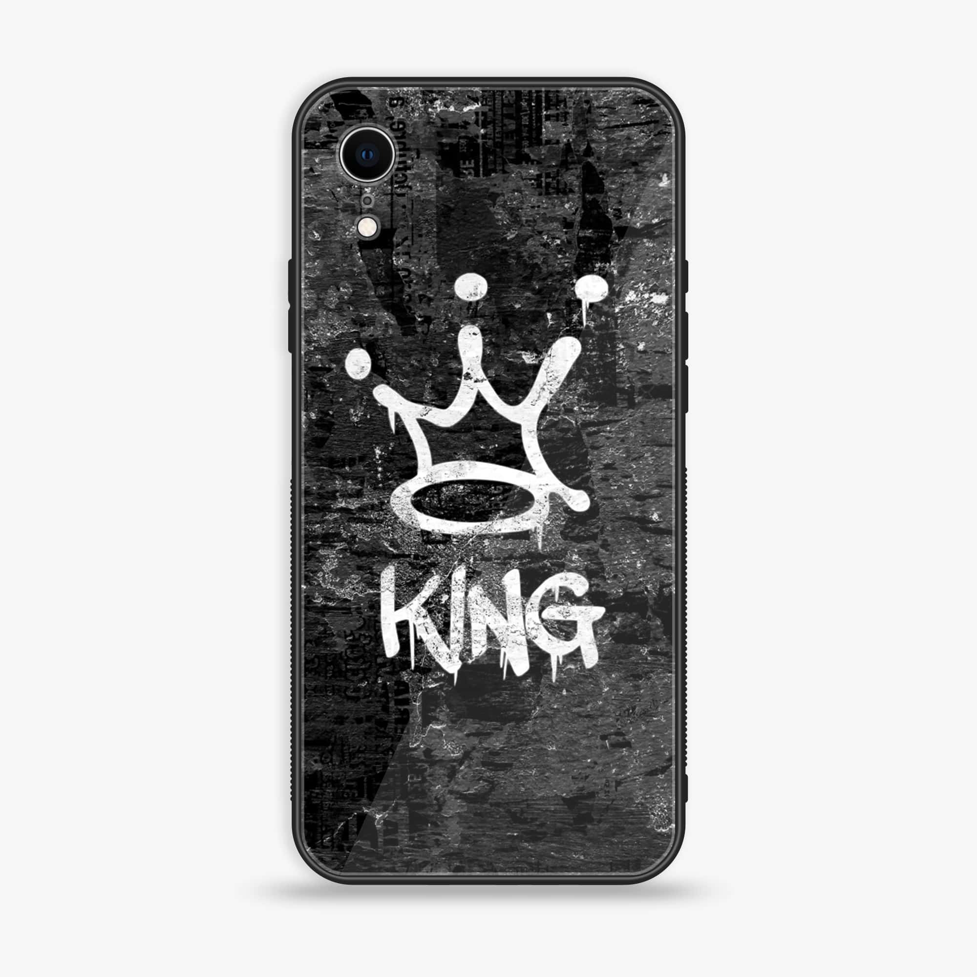 iPhone XR - King Series v2.0 - Premium Printed Glass soft Bumper shock Proof Case