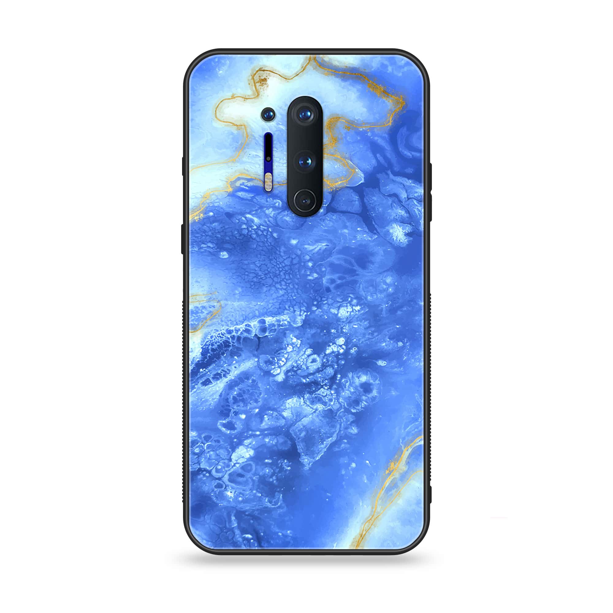 OnePlus 8 Pro - Blue Marble Series V 2.0 - Premium Printed Glass soft Bumper shock Proof Case