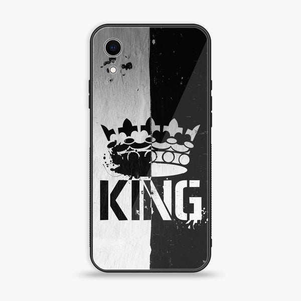 iPhone XR - King Design 7 - Premium Printed Glass soft Bumper shock Proof Case CS-15911