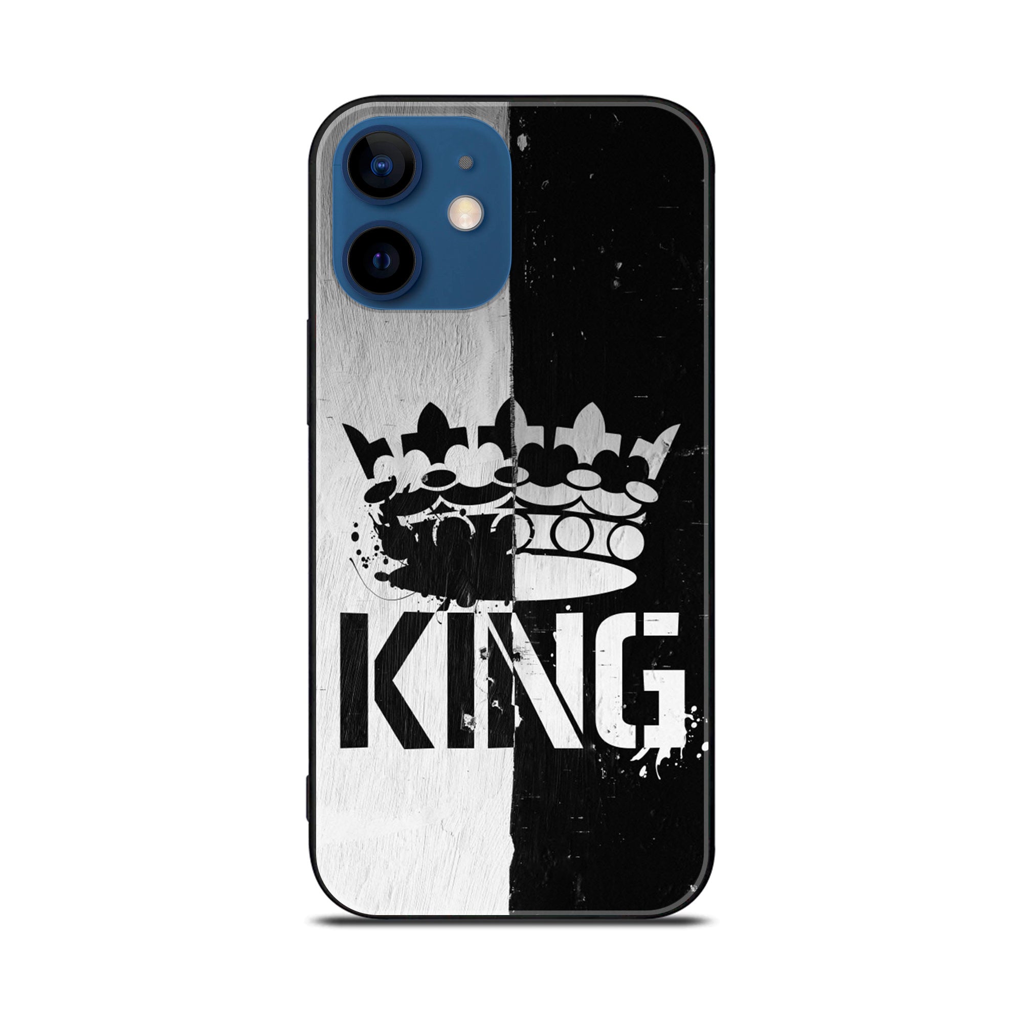iPhone 12 Mini King Series v2.0 Premium Printed Glass soft Bumper shock Proof Case